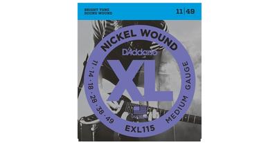 D'Addario EXL115 011-049 Nickel Wound Medium Gauge electric guitar strings