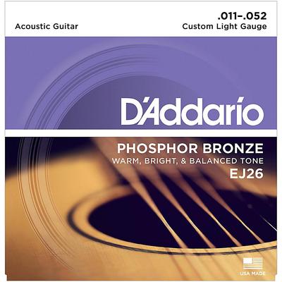 D'Addario EJ26 011-052 Phosphor Bronze Custom Light Gauge acoustic guitar strings
