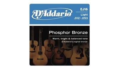 D'Addario EJ16 012-053 Phosphor Bronze Light acoustic guitar strings
