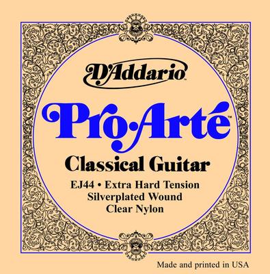 D'Addario Pro-Arté EJ44 0290-045 Clear Nylon Extra Hard Tension classical guitar strings