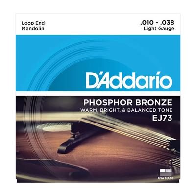 D'Addario EJ73 010-038 Phosphor Bronze Light Gauge mandolin strings