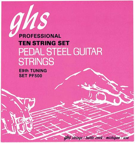 GHS PF500 Pedal Steel Guitar Strings - Ten String Set E9th tuning