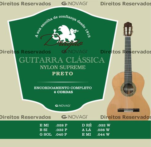 Novagi Guitarra Classica Nylon Supreme Preto 028-044