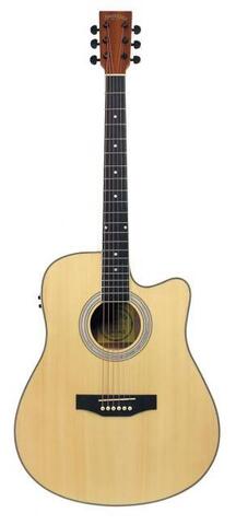 Santana LA-90EQCW-NT v2 western-guitar . 6-strenget westernguitar med gran finerdæk Lakering i flot high gloss  finish Sider og bund i mahogni