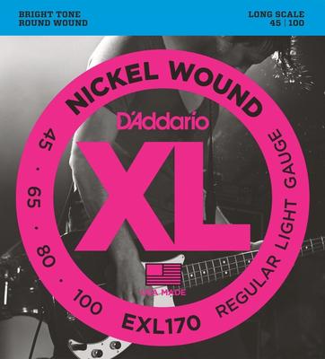 D'Addario EXL170 045-100 Nickel Wound Regular Light Gauge bass strings