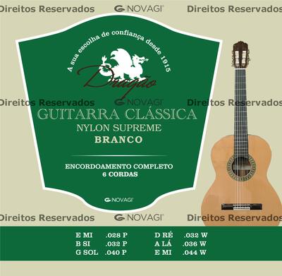 Novagi Guitarra Classica Nylon Supreme Branco 028-044